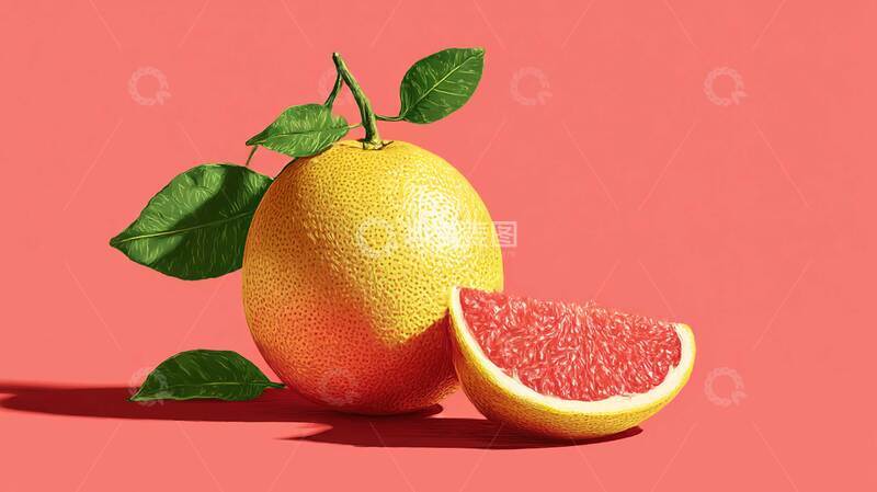 高清大图下载【趣麦麦图】柚子  柔嫩  清新  