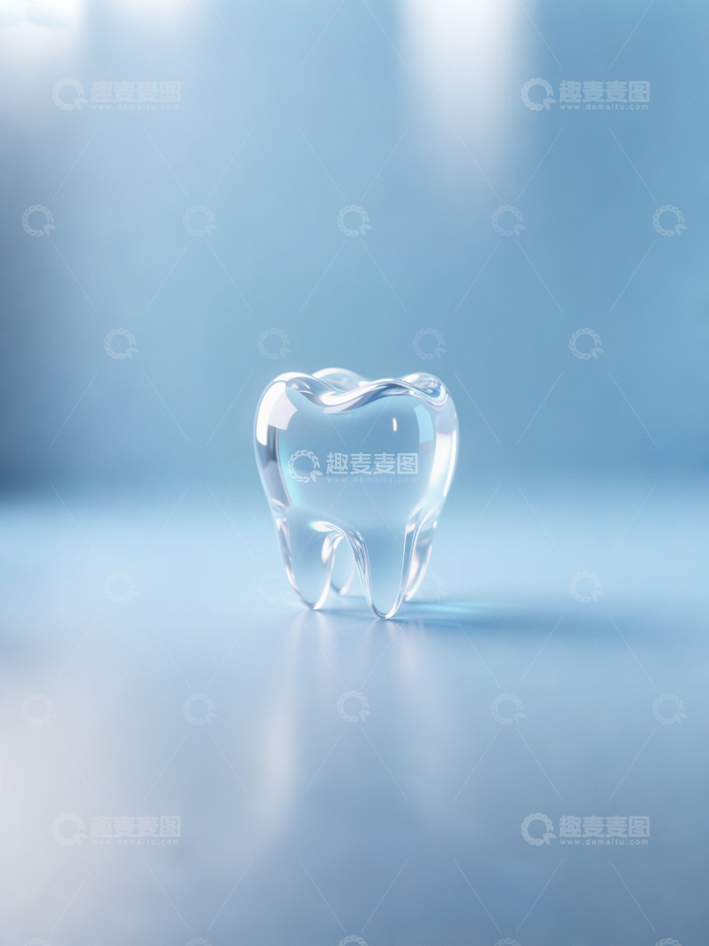 高清大图下载【趣麦麦图】口腔牙科蓝色水晶3