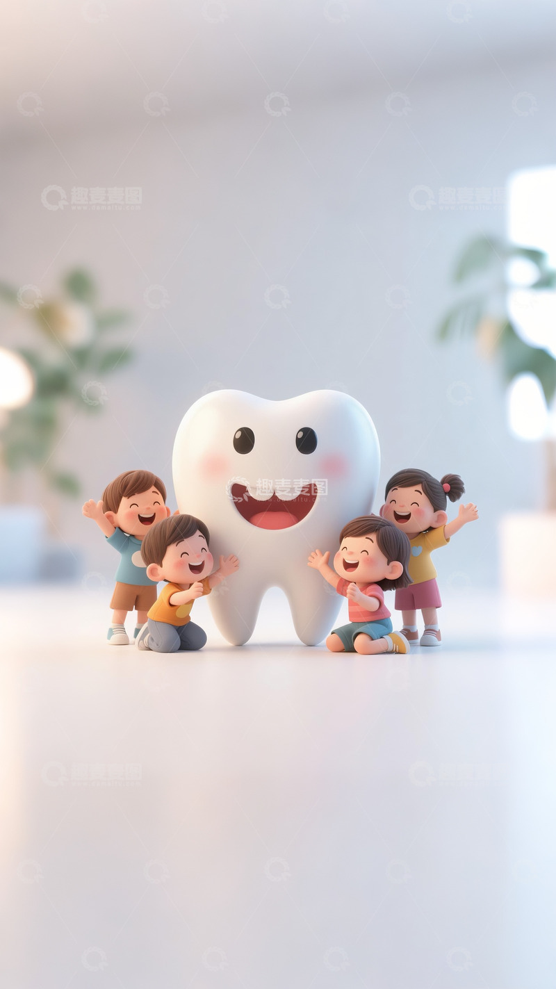 高清大图下载【趣麦麦图】口腔牙科诊所牙齿可爱孩子5