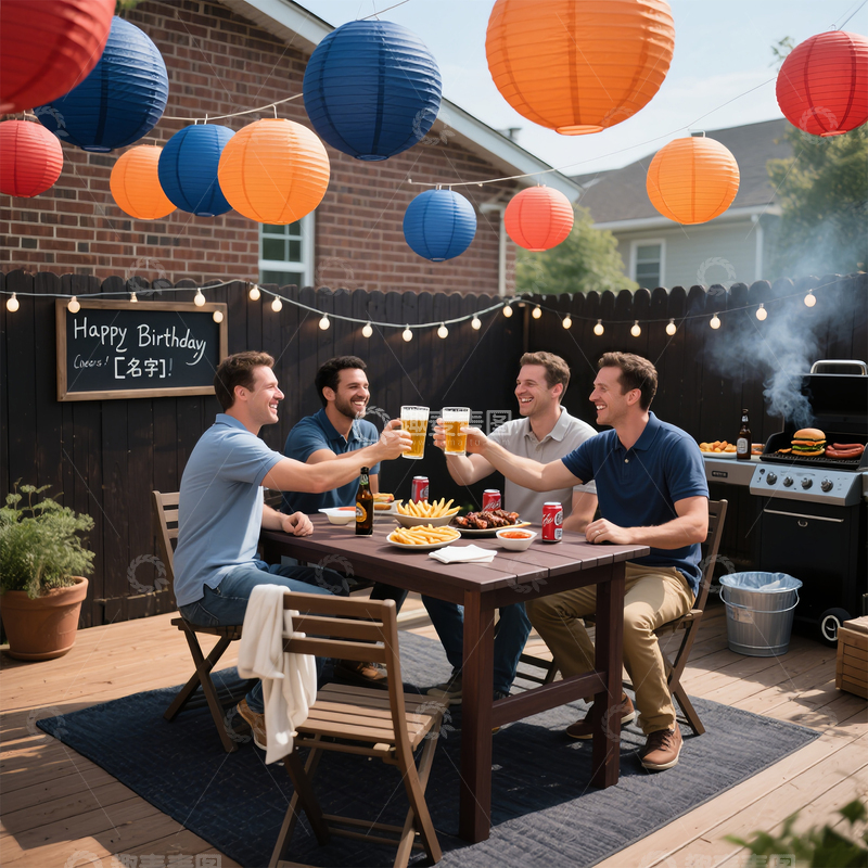 高清大图下载【趣麦麦图】青年生日聚会