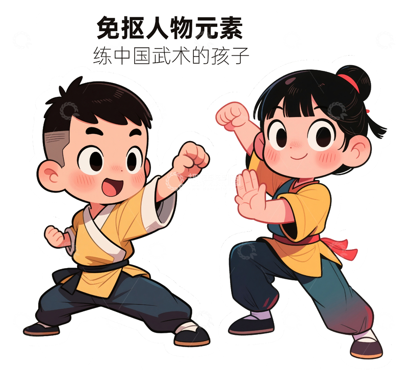 练武术的孩子