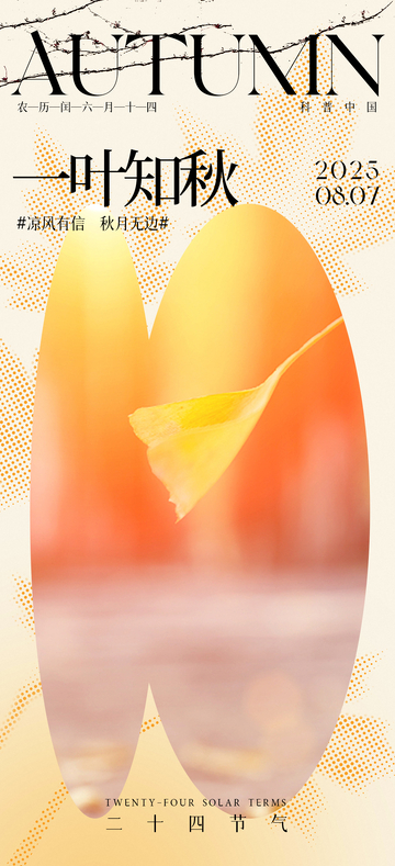 潮流风格立秋节气海报