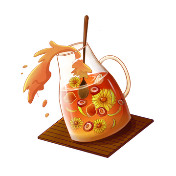 重阳节霜降玻璃杯勺子菊花花茶