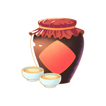 重阳节酒坛酒罐罐子酒杯茶杯杯子