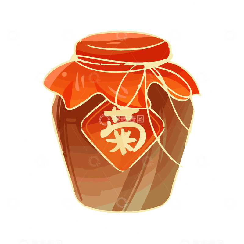 重阳节霜降菊花酒酒水酒坛酒罐