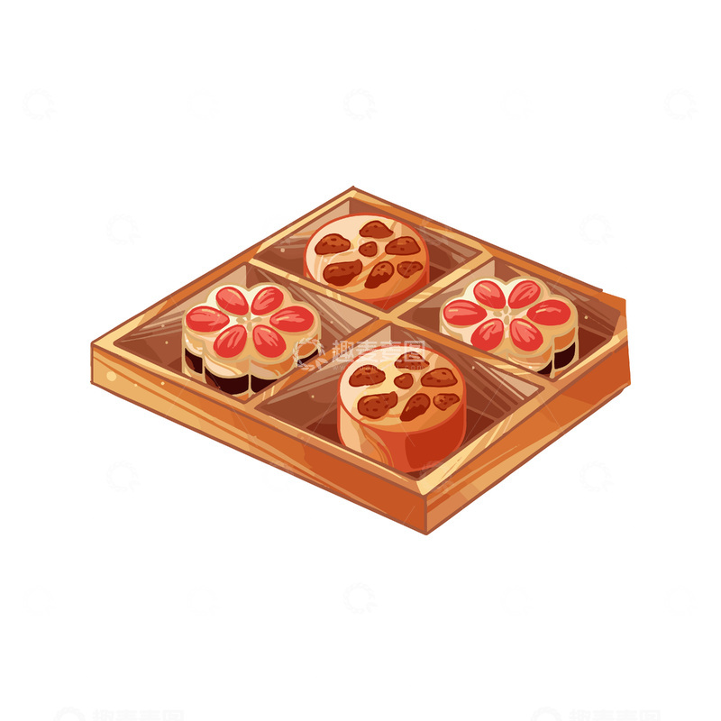 重阳节节日甜品糕点美食蒸屉盒子