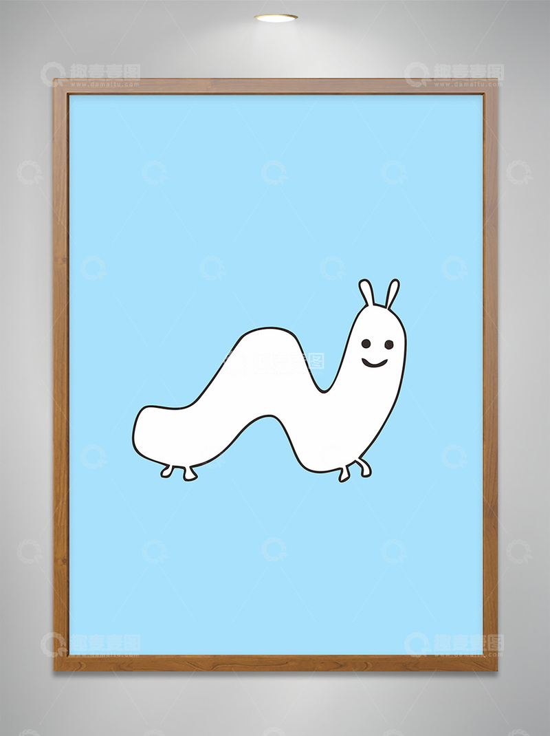 源文件下载【趣麦麦图】条虫简笔画矢量图