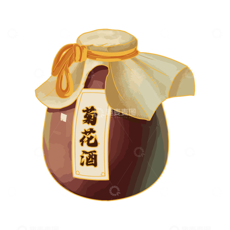 重阳节菊花酒酒水酒坛酒罐罐子