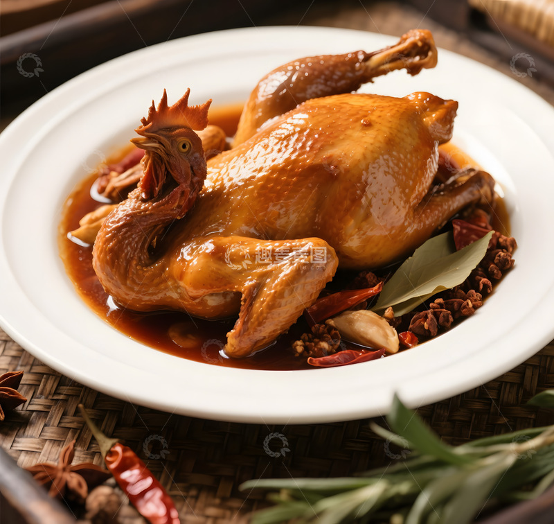 高清大图下载【趣麦麦图】美味卤鸡摄影
