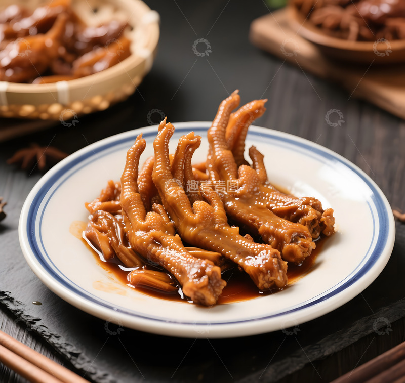 高清大图下载【趣麦麦图】美味卤鸡爪卤凤爪摄影图