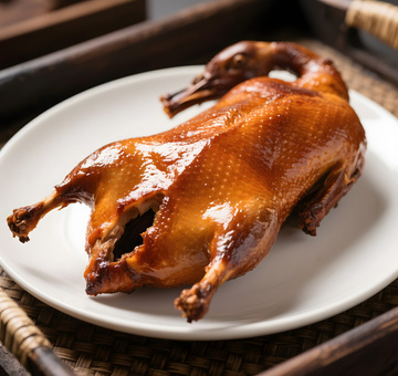 吊炉烤鸭美食摄影图