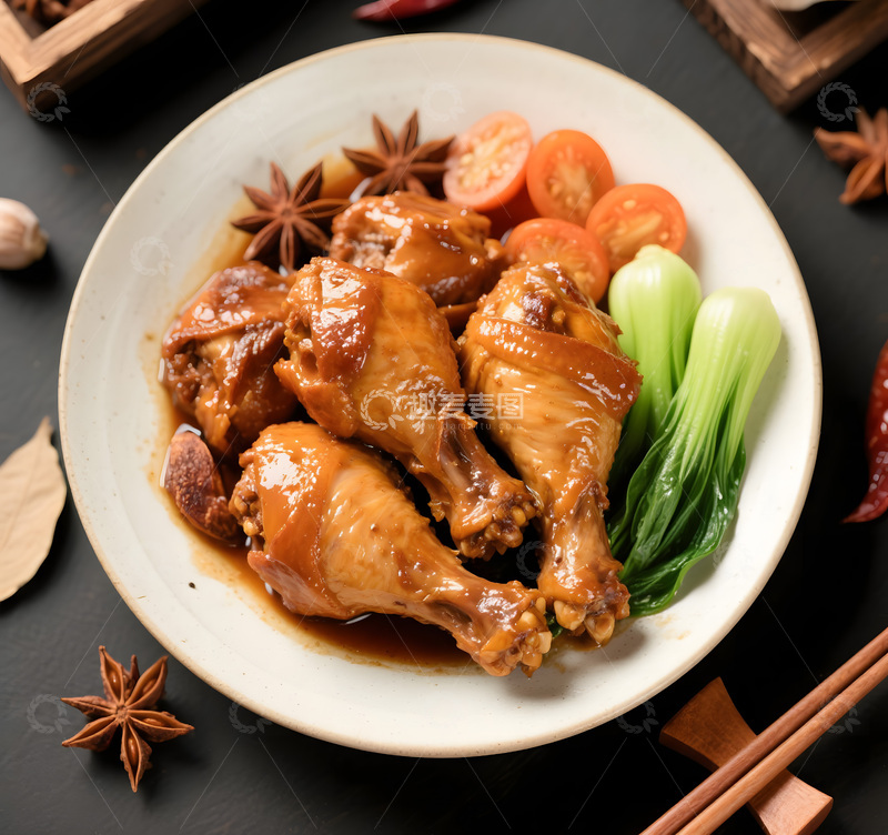 高清大图下载【趣麦麦图】麻辣卤鸡腿摄影图