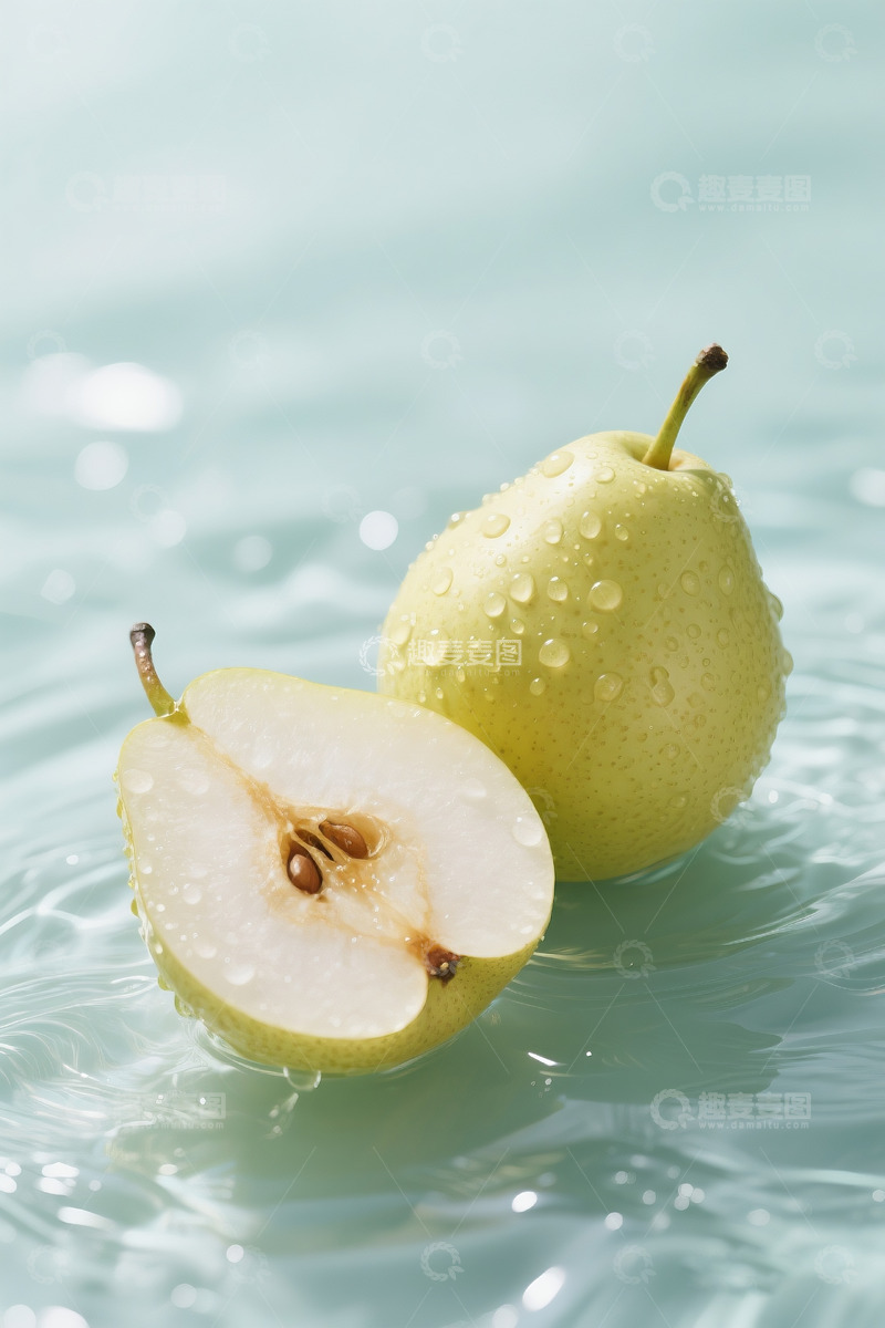 高清大图下载【趣麦麦图】新鲜皇冠梨水果摄影商业图