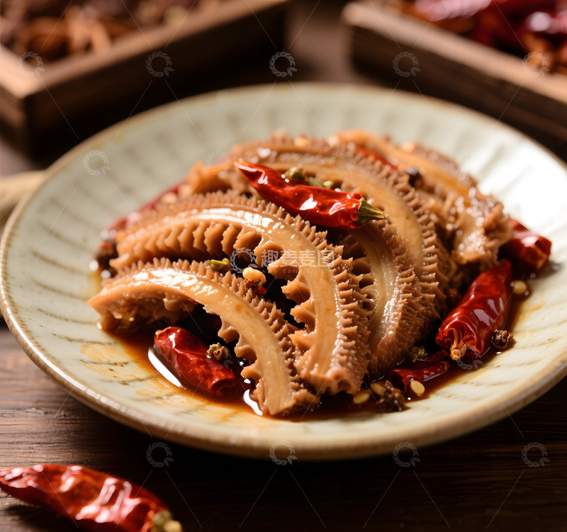 高清大图下载【趣麦麦图】-香辣卤牛肚摄影图