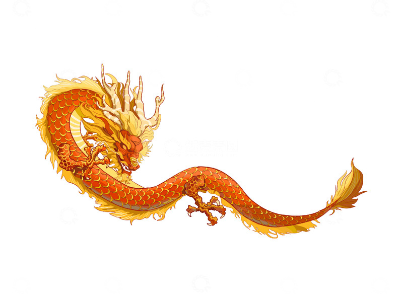 源文件下载【趣麦麦图】-元旦春节新年神龙中国龙神兽龙首