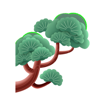 元旦春节新年松枝松树树枝树干树木