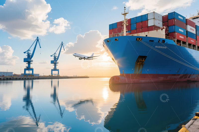 高清大图下载【趣麦麦图】货轮运输码头集装箱摄影图3