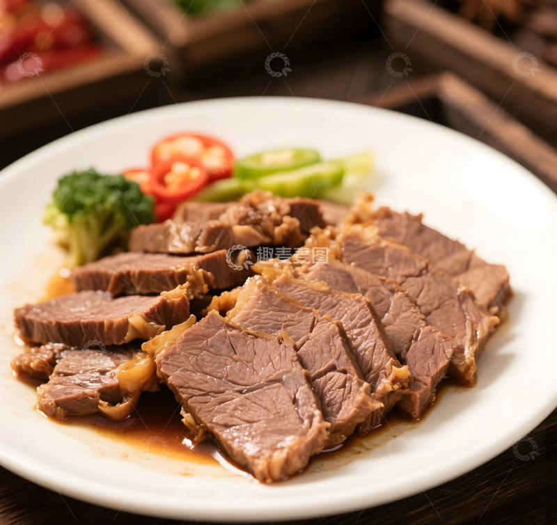 高清大图下载【趣麦麦图】卤牛肉美食摄影图 