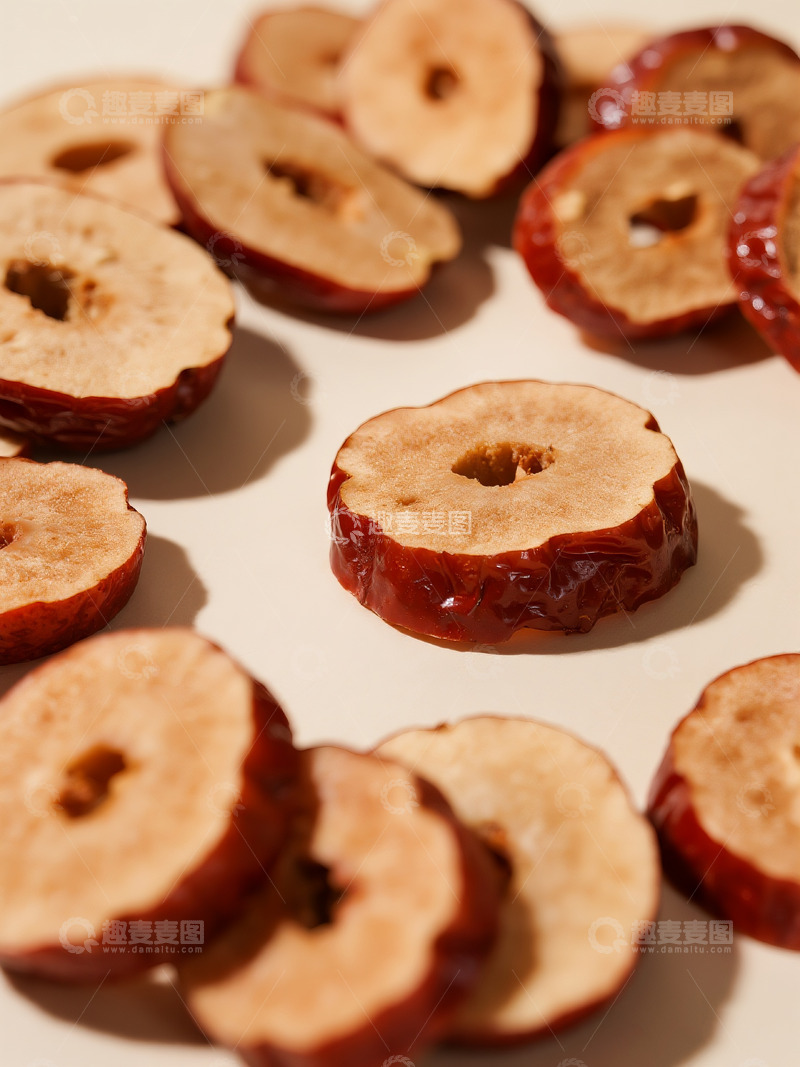 高清大图下载【趣麦麦图】红枣切片干果食材商业照片