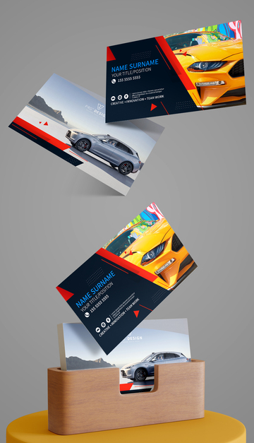 汽车销售名片模板