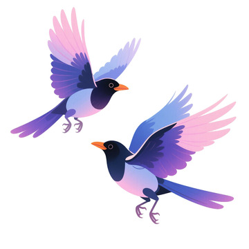 七夕情人节喜鹊吉祥装饰