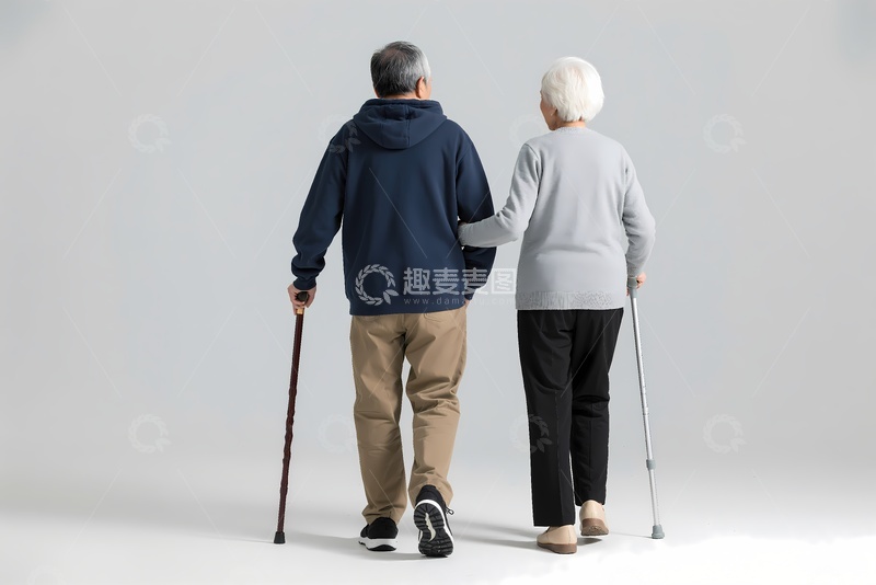 高清大图下载【趣麦麦图】关爱老年人留守老人