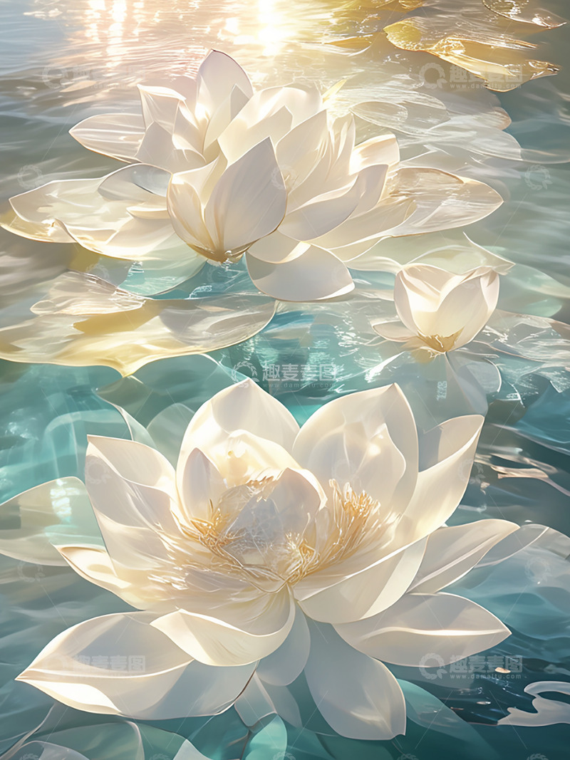 高清大图下载【趣麦麦图】梦幻荷花背景