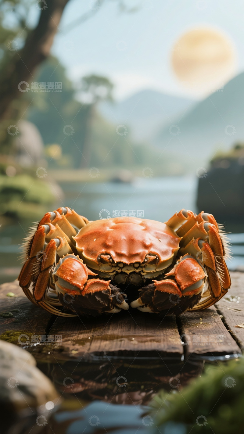 高清大图下载【趣麦麦图】中秋节大闸蟹3