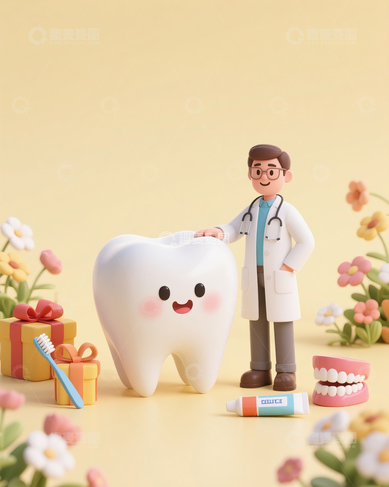 高清大图下载【趣麦麦图】口腔牙科人物和牙齿12