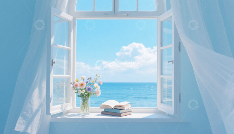 高清大图下载【趣麦麦图】-夏天鲜花治愈系风景背景