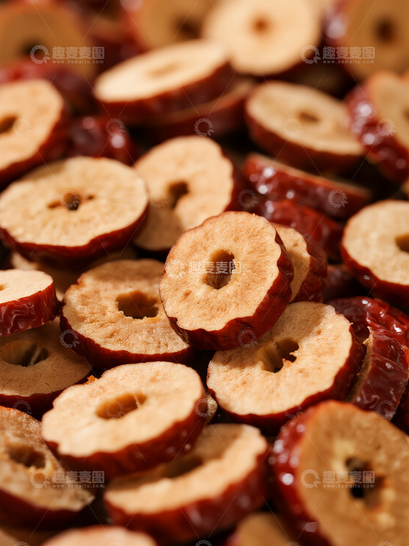 高清大图下载【趣麦麦图】真实拍摄红枣切片食材商业照片1