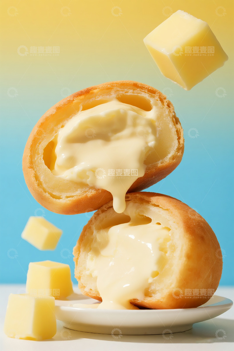 高清大图下载【趣麦麦图】甜点泡芙黄油场景商业照片