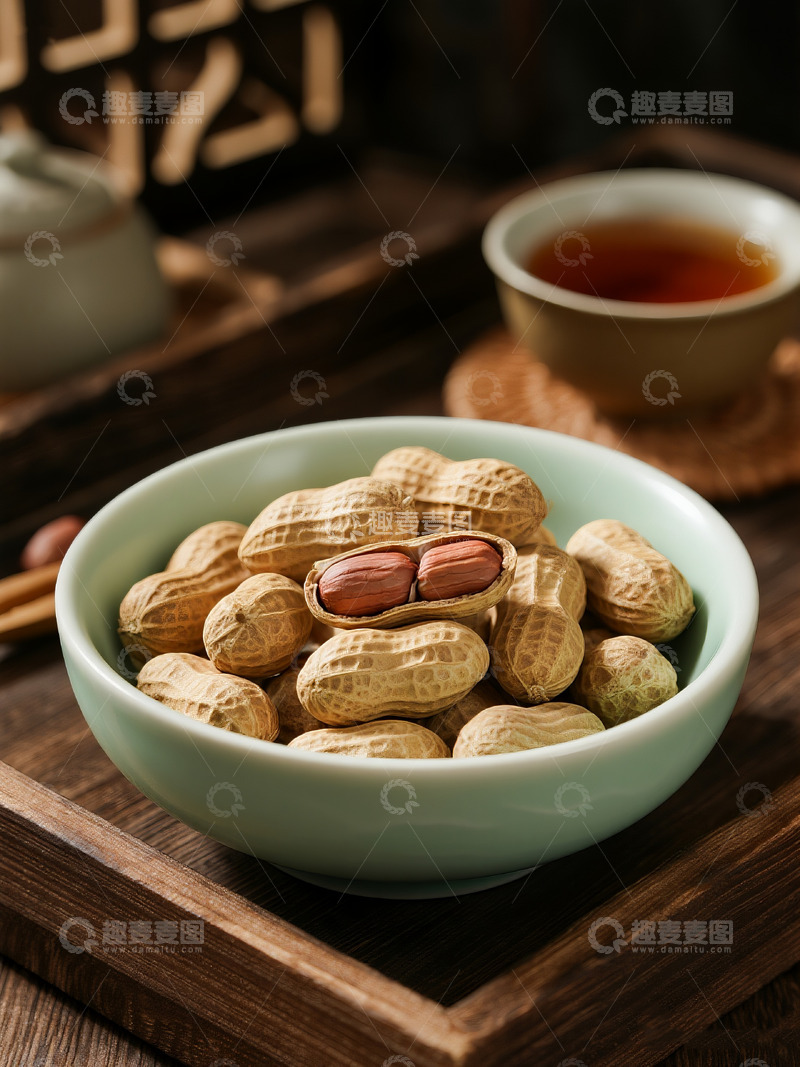 高清大图下载【趣麦麦图】中式风格坚果花生茶点商业照片