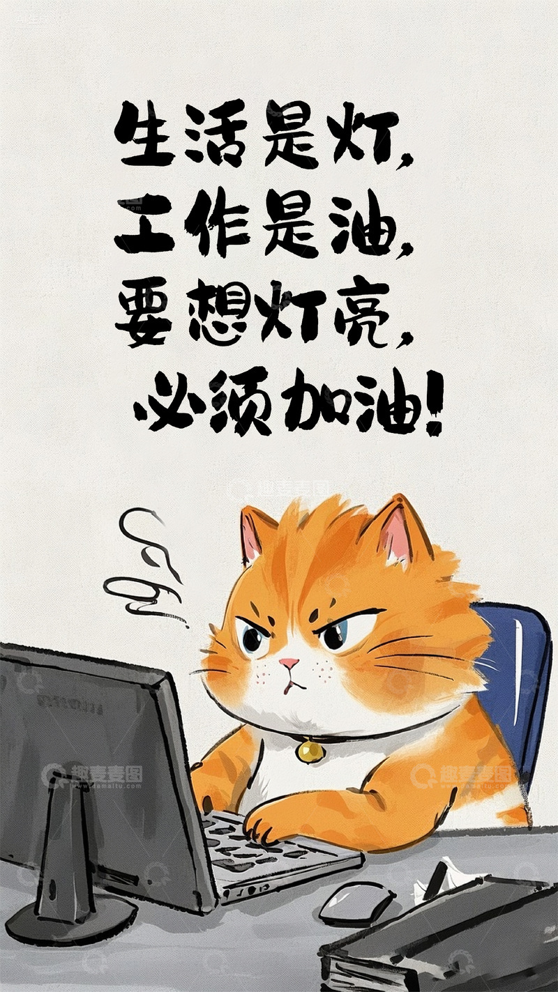 高清大图下载【趣麦麦图】发疯文学-生活是灯