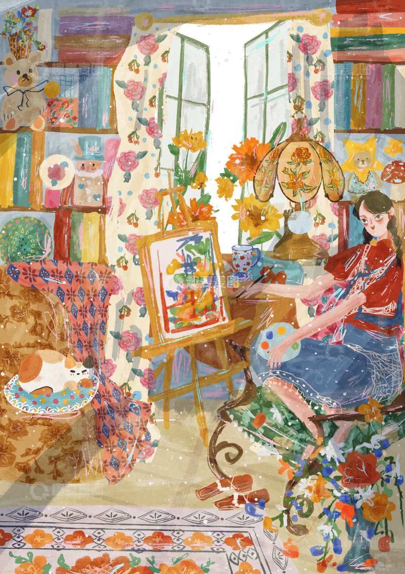 原创治愈插画作品素材12345678