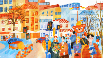 原创治愈插画作品素材12345