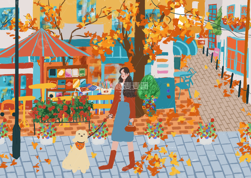 原创治愈插画作品素材123456789