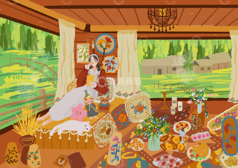 原创治愈插画作品素材12345678910