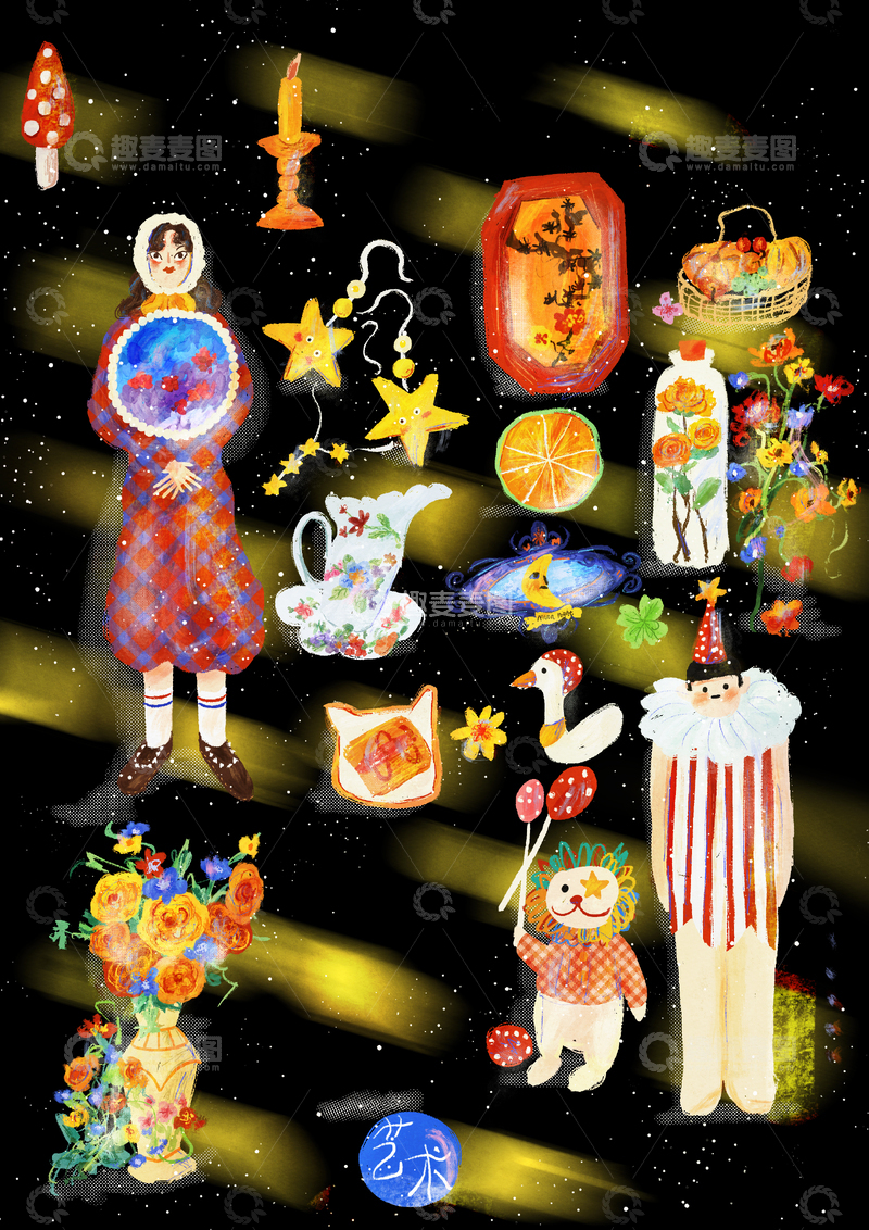 原创治愈插画作品素材123456789101112131415