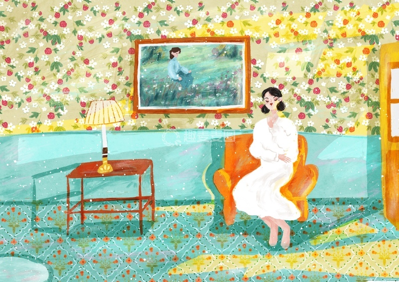 高清大图下载【趣麦麦图】原创治愈插画作品素材四季节气节日艺术家