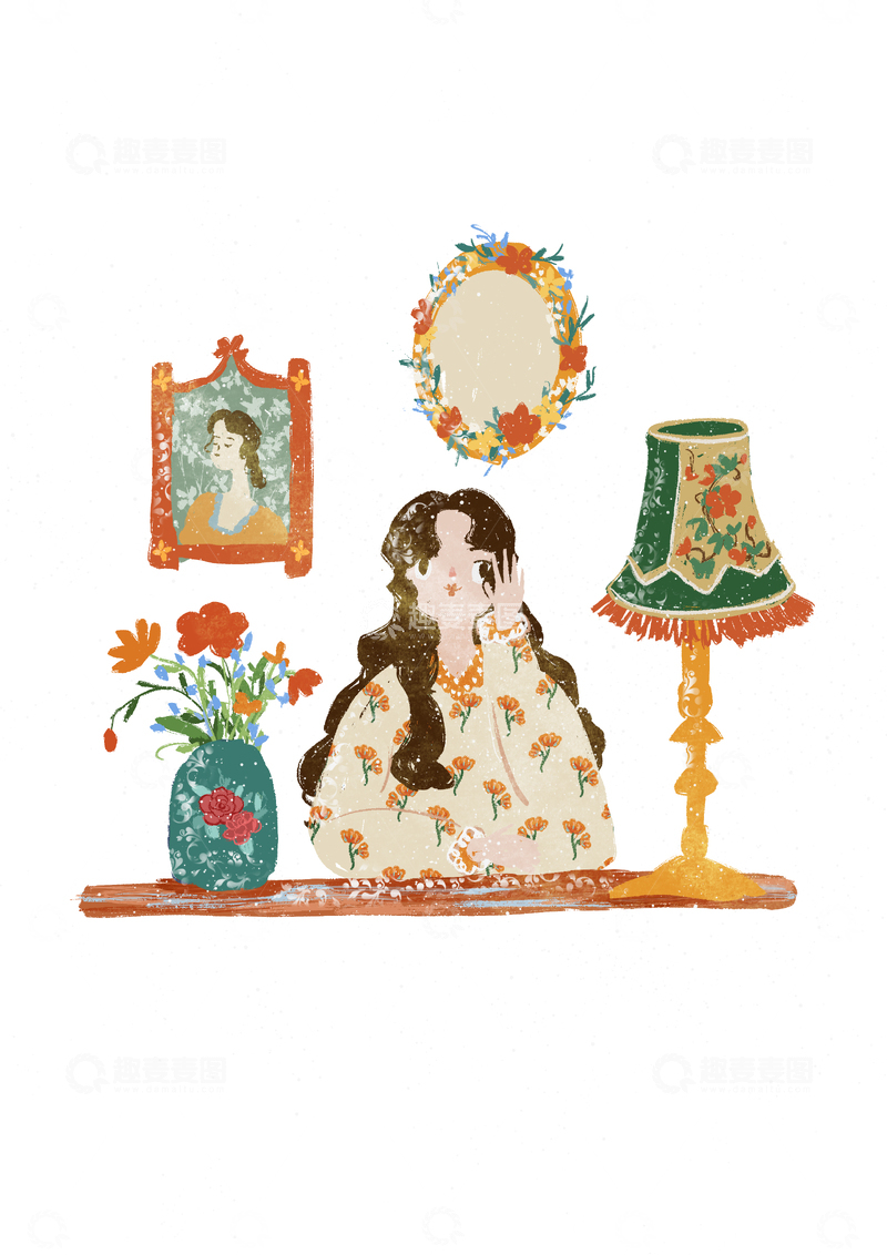 原创治愈插画作品素材12