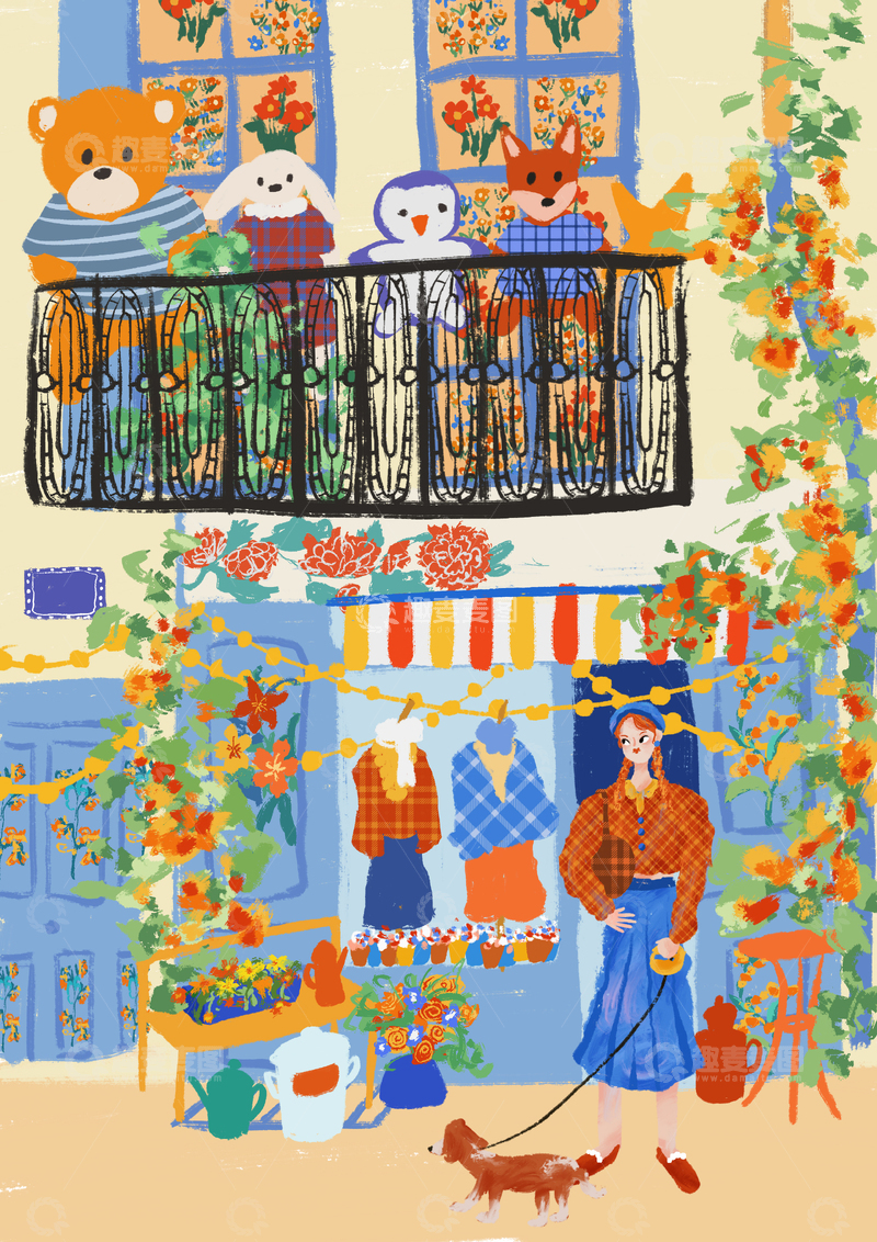 原创治愈插画作品素材123456789101112131415161718