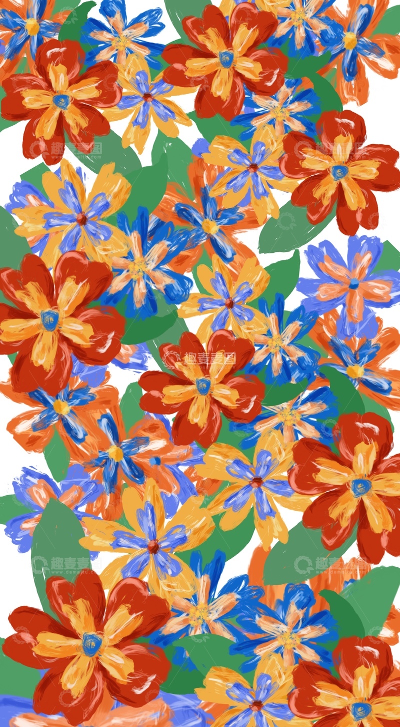 高清大图下载【趣麦麦图】原创治愈插画作品素材四季节气节日鲜花红色