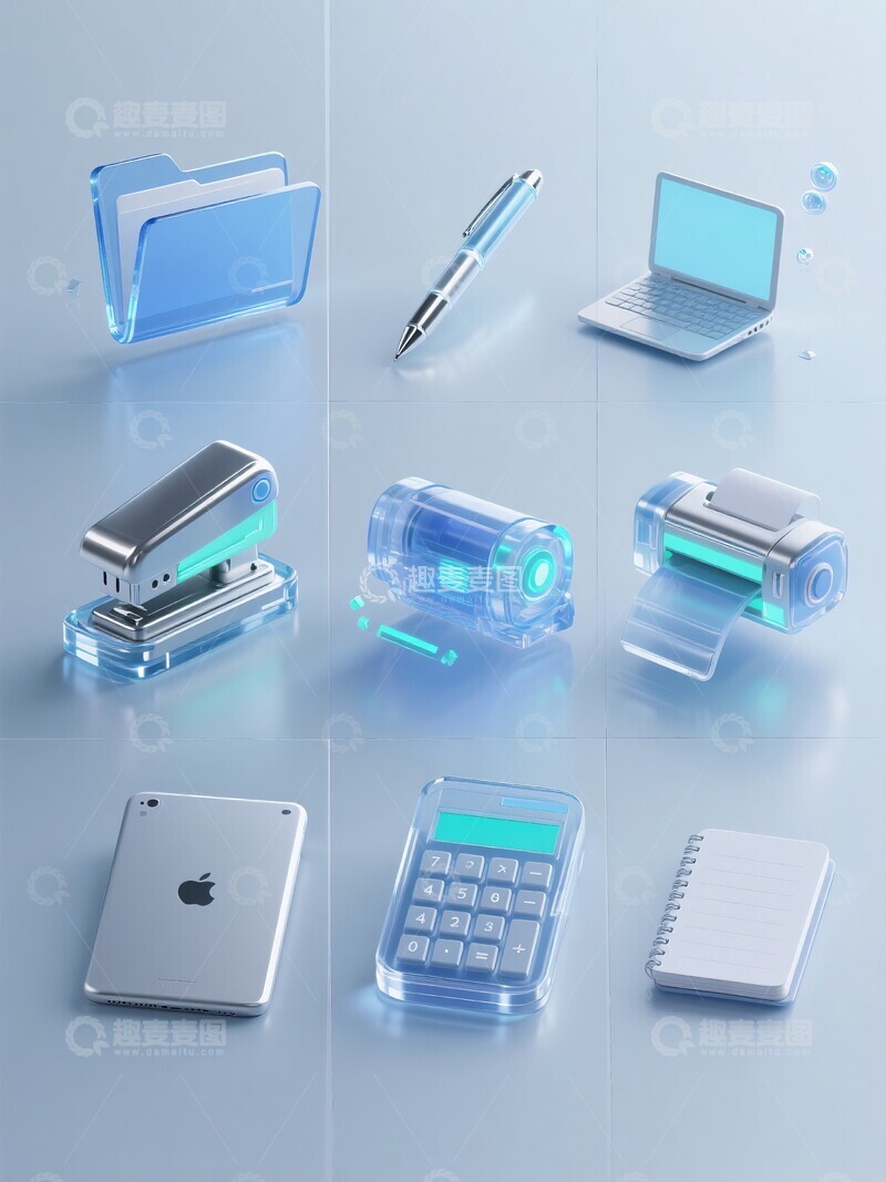 高清大图下载【趣麦麦图】办公电子产品用具图标1