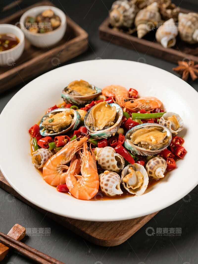 高清大图下载【趣麦麦图】捞汁海鲜凉菜美食1