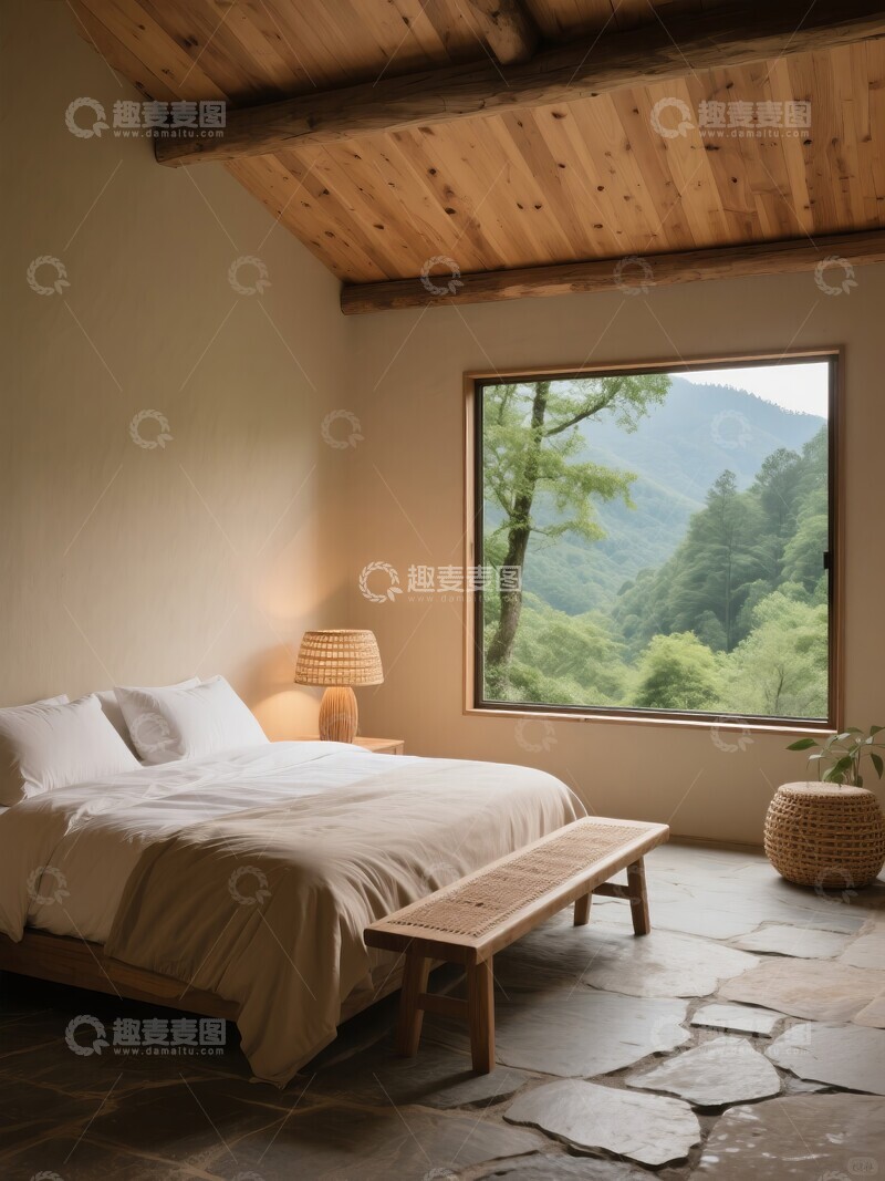 高清大图下载【趣麦麦图】酒店公寓卧室简约高级装修