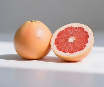 柚子红心蜜柚高清摄影图