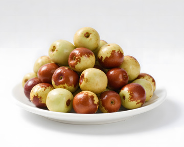 新鲜红枣冬枣摄影图片