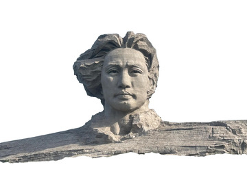 橘子洲头毛主席雕像免抠素材