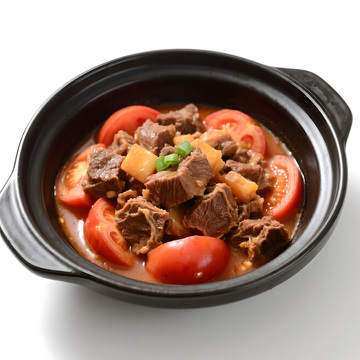 砂锅番茄牛腩高清摄影图